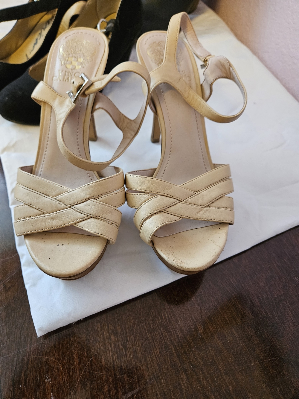 Women’s Beige Strappy High Heel Sandals